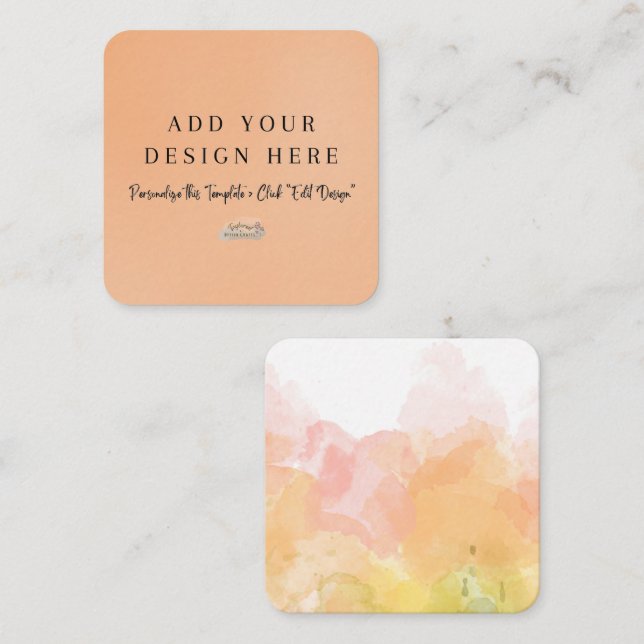 Cartes de boîtier arrondies 2,5 pouces x 2,5 pouce (Devant / Derrière)