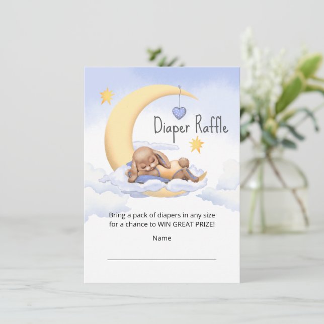 Cartes de boîtier Baby shower Déchets Raffle. (Debout devant)