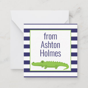 Cartes de boîtier Cadeau Rugby Stripes Alligator