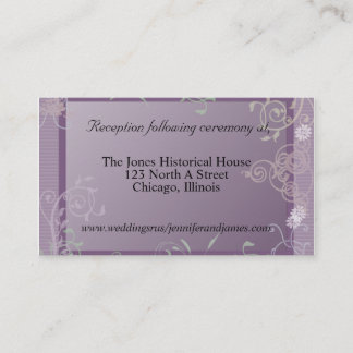 Cartes de boîtier de Mariage Floral violet