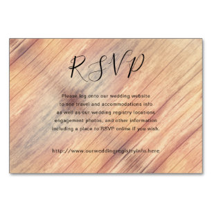Cartes de boîtier en ligne Rustic Wood RSVP