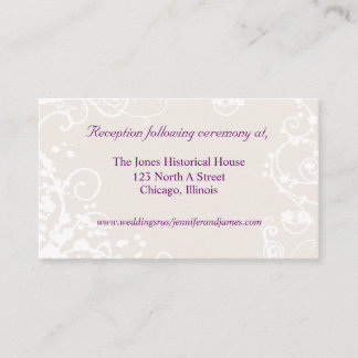 Cartes de boîtier Lavendar et White Mariage