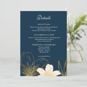 Cartes de boîtier Mariage à fleurs bleues de la ma
