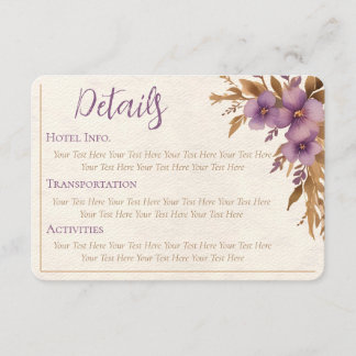 Cartes de boîtier Mariage à thème Flory