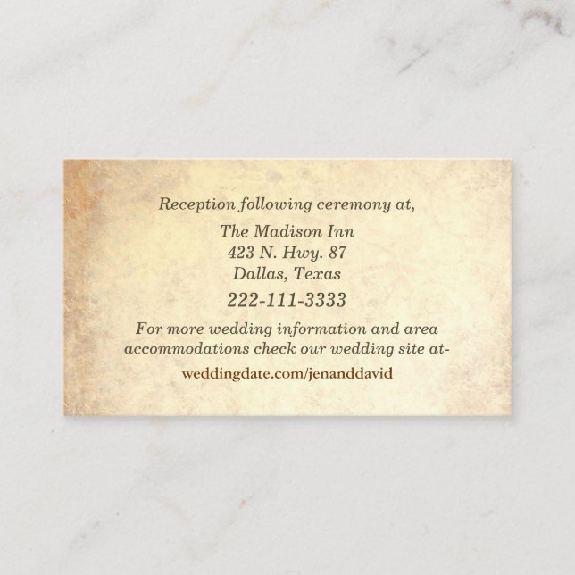 Cartes de boîtier Mariage Antique Look (Devant)