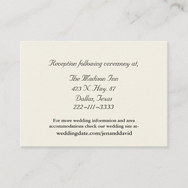 Cartes de boîtier Mariage crème (Devant)