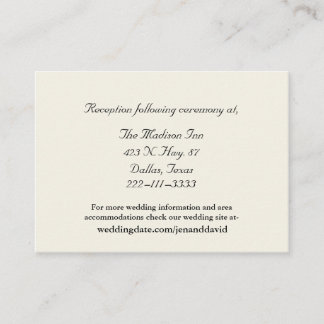 Cartes de boîtier Mariage crème