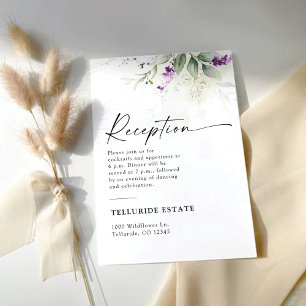 Cartes de boîtier Mariage de lavande vert pourpre
