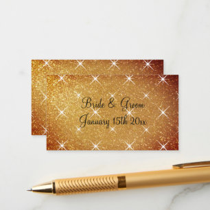 Cartes de boîtier mariage de parties scintillant d