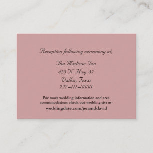 Cartes de boîtier Mariage Dusty Rose