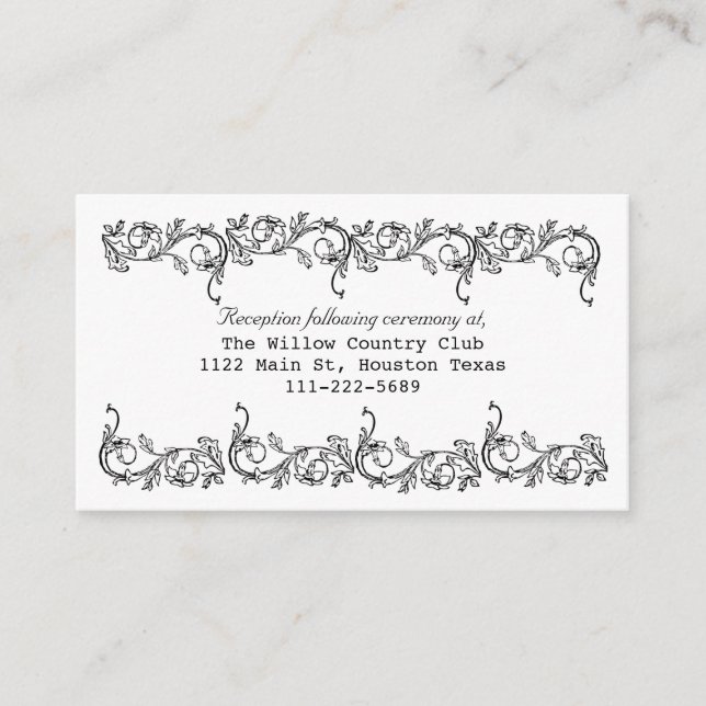 Cartes de boîtier Mariage Floral (Devant)