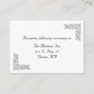 Cartes de boîtier Mariage graphique broderie en ar