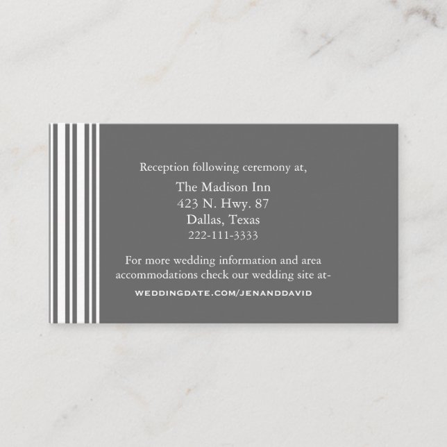 Cartes de boîtier Mariage gris et blanc (Devant)
