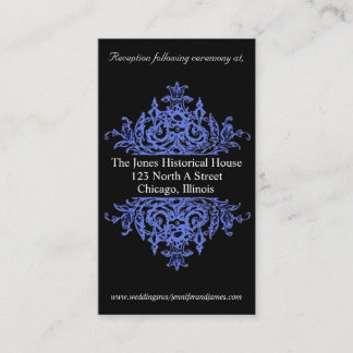 Cartes de boîtier Mariage noir et bleu