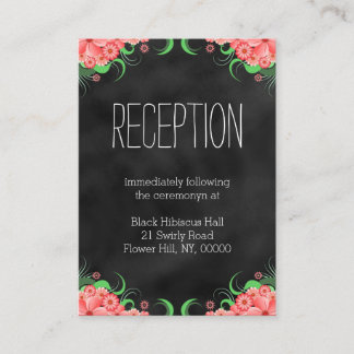 Cartes de boîtier Mariage rose noir Hibiscus