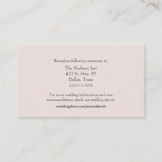 Cartes de boîtier Mariage rose pâle
