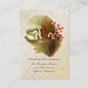 Cartes de boîtier Mariage vintage Swans