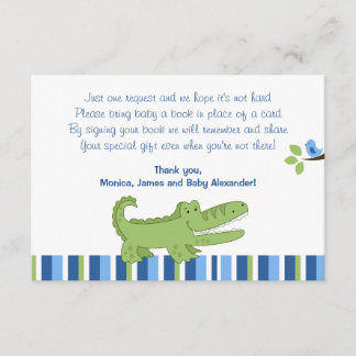 Cartes de boîtier RSVP bleu/vert Alligator