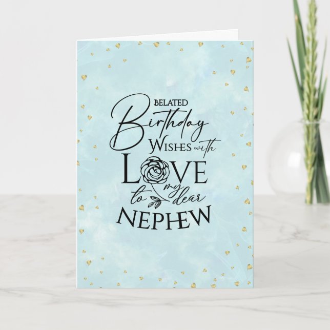 Cartes de bon anniversaire retardataires minimalis (Devant)