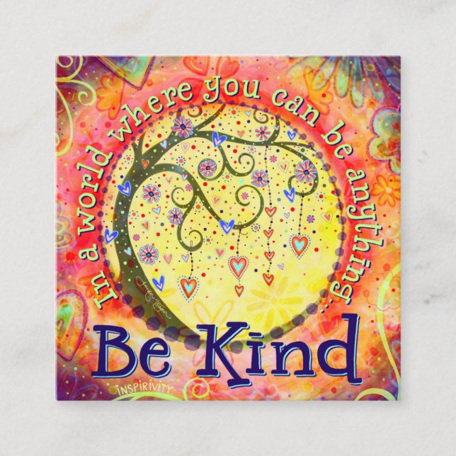 Cartes de bonté "Be Kind" Inspirivity (Devant)