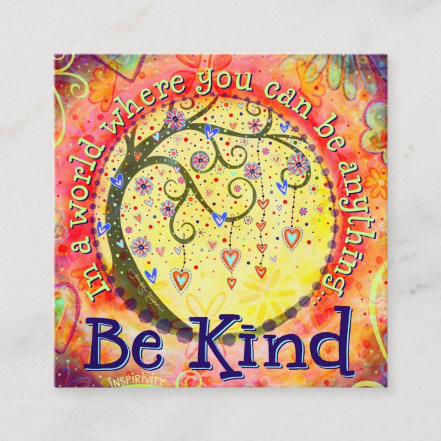 Cartes de bonté "Be Kind" Inspirivity (Devant)