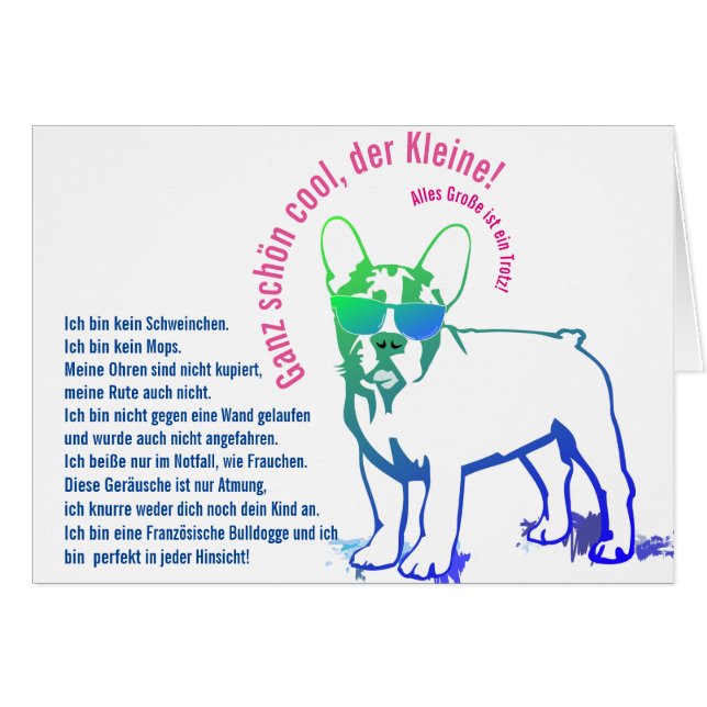 Cartes de Bouledogue (Devant Horizontal)
