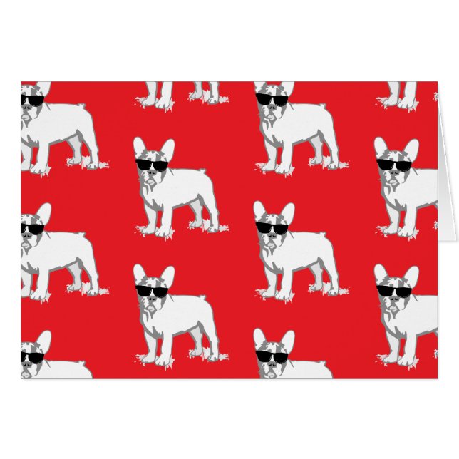 Cartes de Bouledogue Français (Devant horizontal)