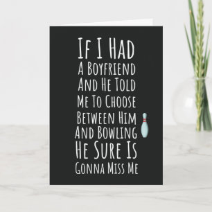 Cartes de Bowling Drôles pour Femmes Joueuses de B