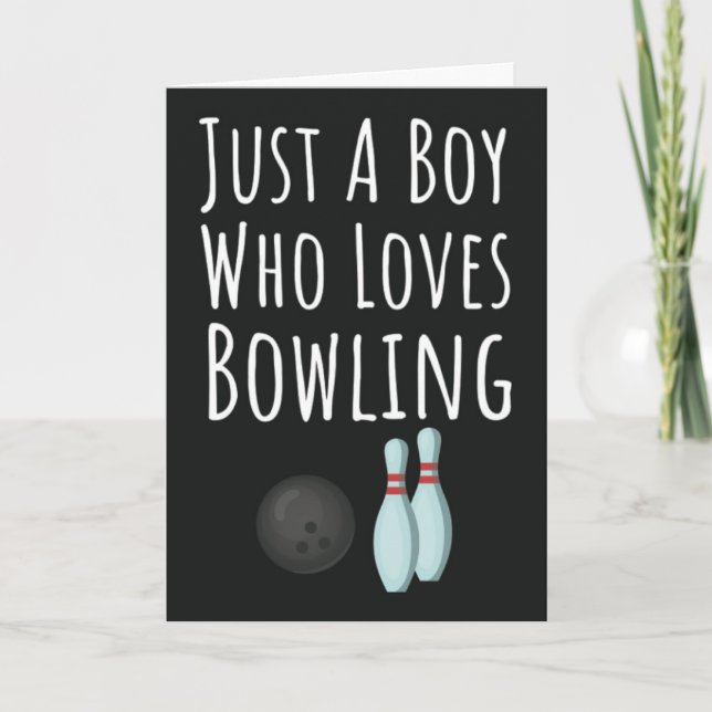 Cartes de Bowling Mignonnes pour Bébés Garçons Enf (Devant)