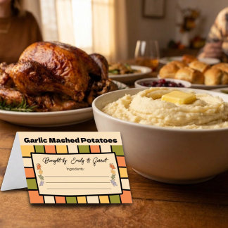 Cartes de buffet pour la fête des amis
