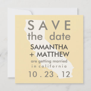 Cartes de Californie pour annoncer la date