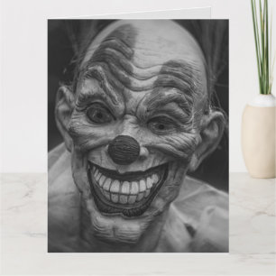 Cartes de câlins d'anniversaire de clown maléfique