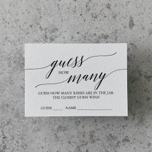 Cartes de calligraphie élégante Devinez combien de