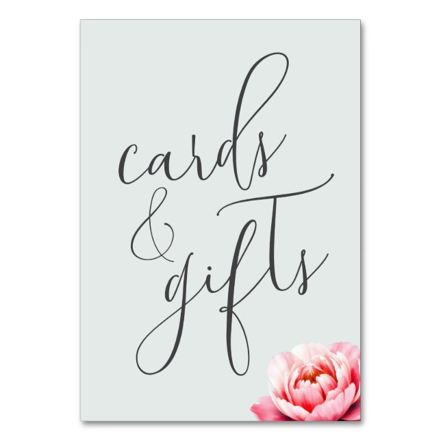 Cartes de calligraphie florale grise sereine (Par défaut)