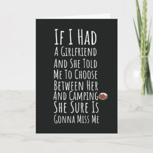 Cartes de camping amusantes pour hommes campeur po