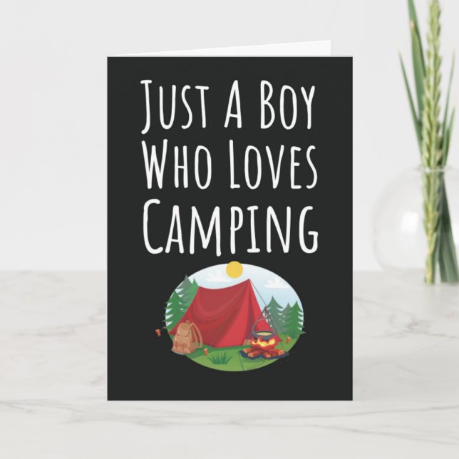 Cartes de camping mignonnes pour bébés garçons, am (Devant)
