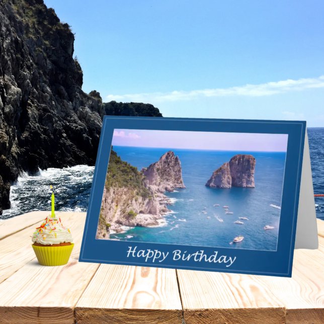 Cartes de Capri Famous Rocks Joyeux Anniversaire (Créateur téléchargé)