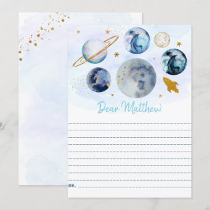 Cartes de capsule temporelle d'anniversaire Galaxi