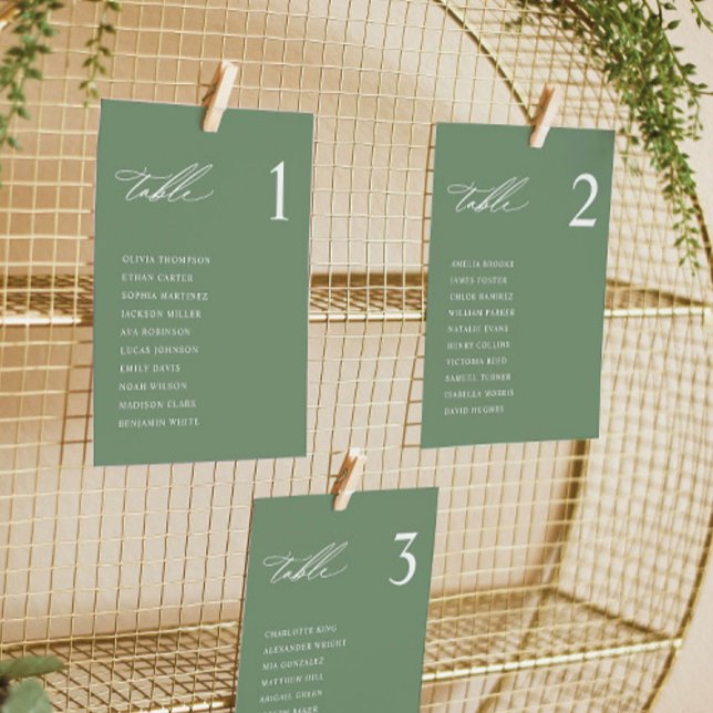 Cartes de carte de Mariage moderne Sage Green (Créateur téléchargé)