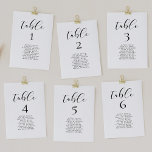 Cartes de carte de sièges design de calligraphie é<br><div class="desc">Une collection design et élégante,  idéale pour une mariage moderne et chic. Couleurs de texte entièrement personnalisables.</div>