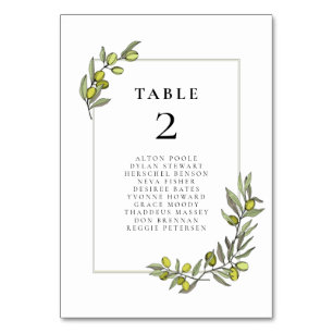 Cartes de carte de sièges mariages encadrées de br