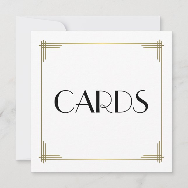 Cartes de carton blanc Gatsby (Devant)