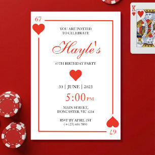 Cartes de casino Reine de Cœur 67e Anniversaire