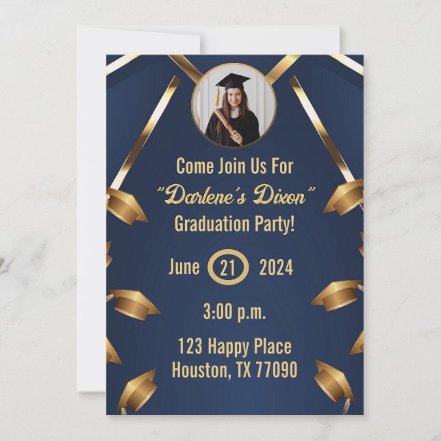 Cartes de célébration de remise de diplômes person (Devant)