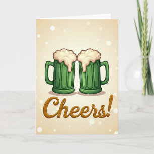 Cartes de célébration de verres de bière Cheers