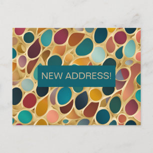 Cartes de changement d'adresse aux gouttes de coul