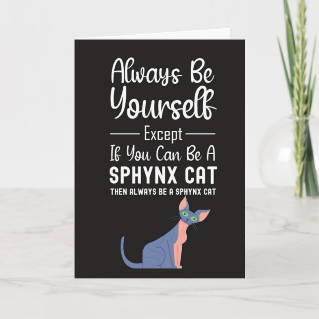 Cartes de chat Sphynx mignonnes, animal de compagn (Devant)