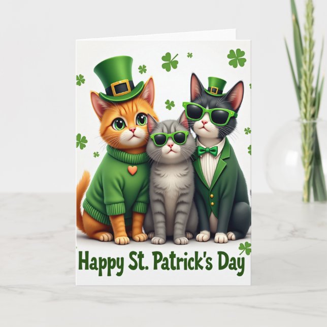 Cartes de chats chanceux pour mari (Devant)