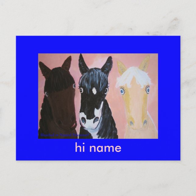 Cartes de chevaux amusantes Personnaliser (Devant)