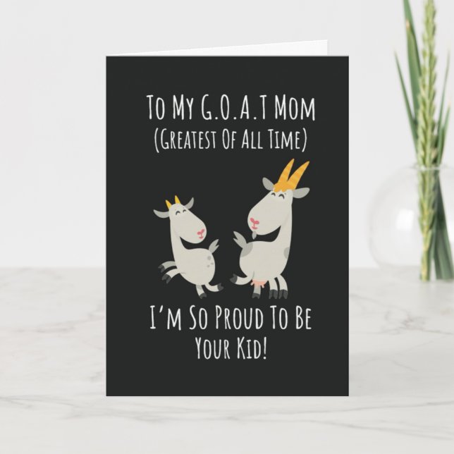 Cartes de chèvre drôles pour maman mère pour elle (Devant)